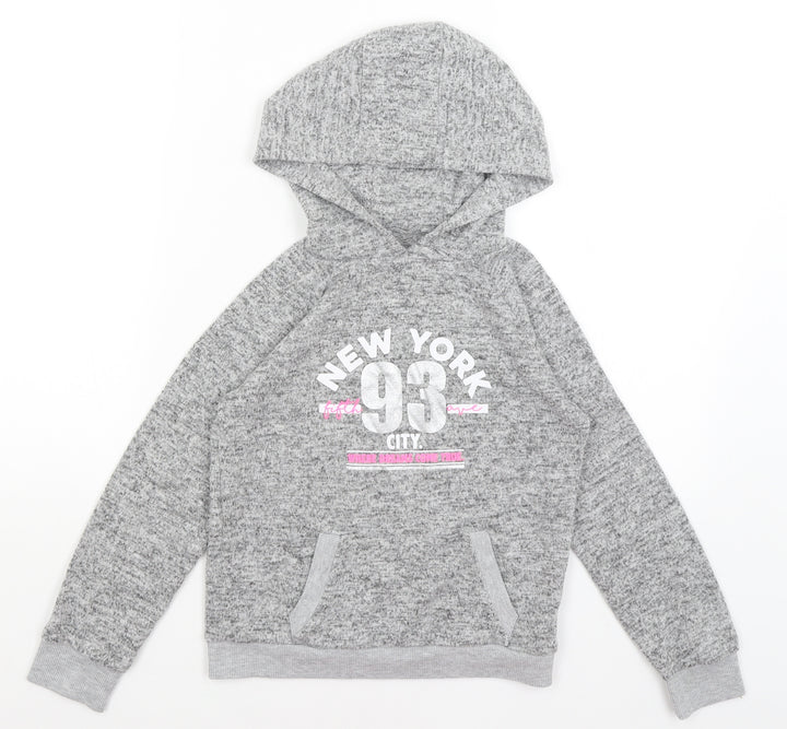 Miss E-vie Girls Grey   Pullover Hoodie Size 9-10 Years