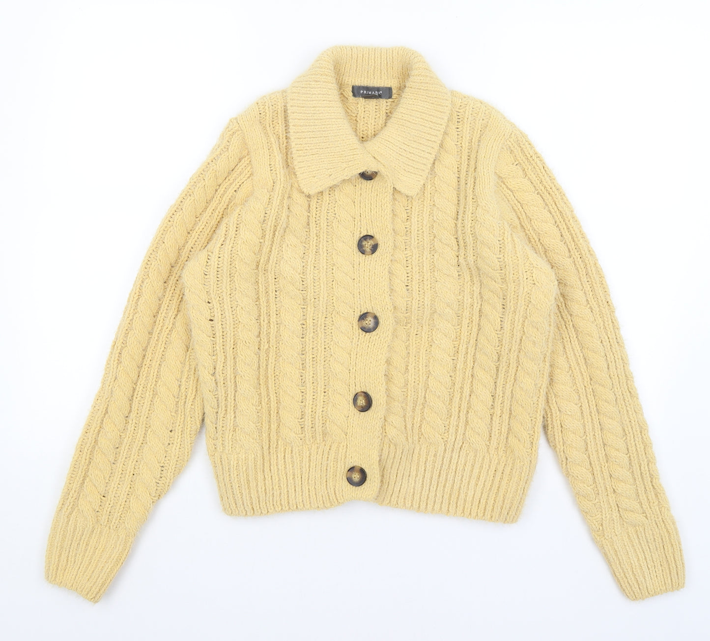 Primark Womens Yellow   Cardigan Jumper Size M