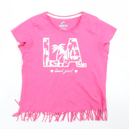 Pepperts Girls Pink   Basic T-Shirt Size 9 Years