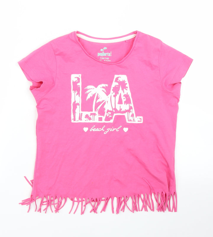 Pepperts Girls Pink   Basic T-Shirt Size 9 Years