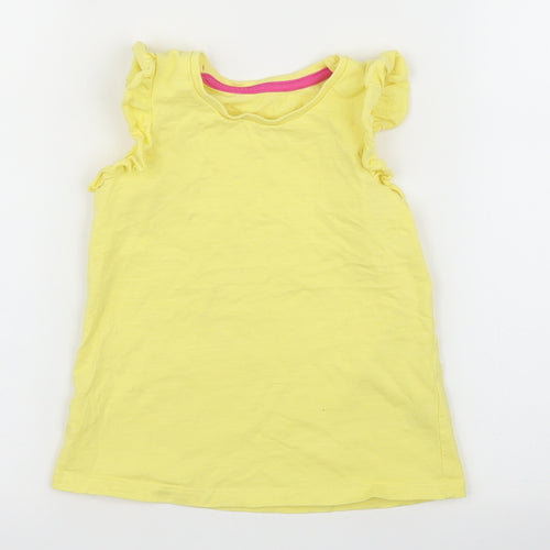 Matalan Girls Yellow   Basic T-Shirt Size 2 Years