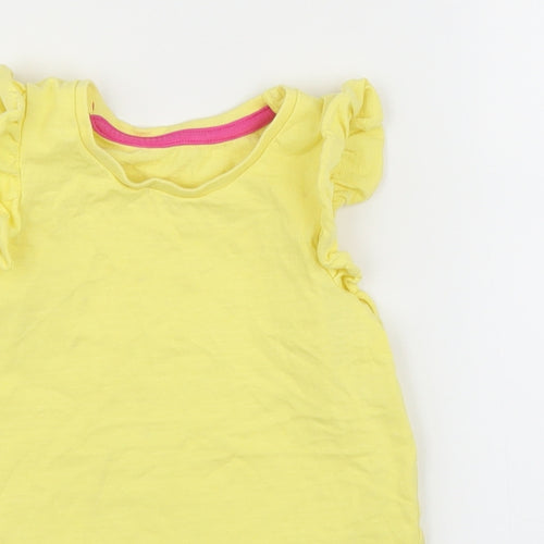 Matalan Girls Yellow   Basic T-Shirt Size 2 Years