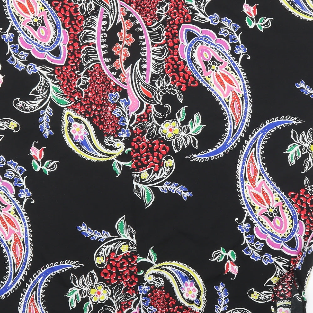 Capsule Womens Black Paisley  Basic Blouse Size 24