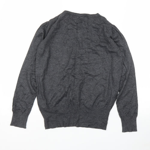 M&S Womens Grey   Cardigan Jumper Size 10