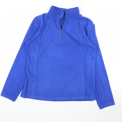 Crane Womens Blue  Fleece Pullover Jumper Size 8