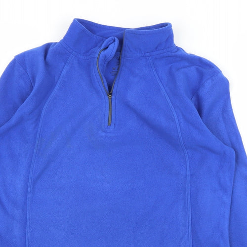 Crane Womens Blue  Fleece Pullover Jumper Size 8