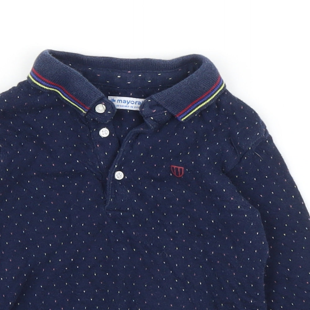 Mayoral Boys Blue   Basic Polo Size 18-24 Months