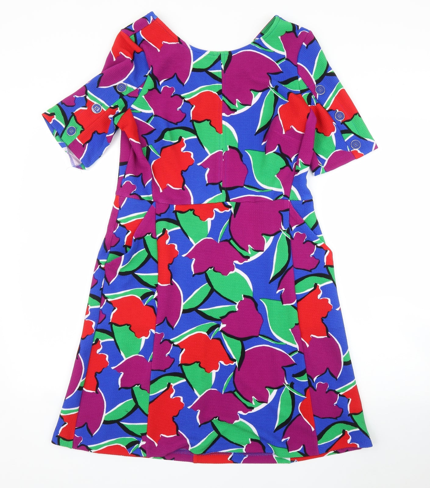 TU Womens Purple Floral  A-Line  Size 12