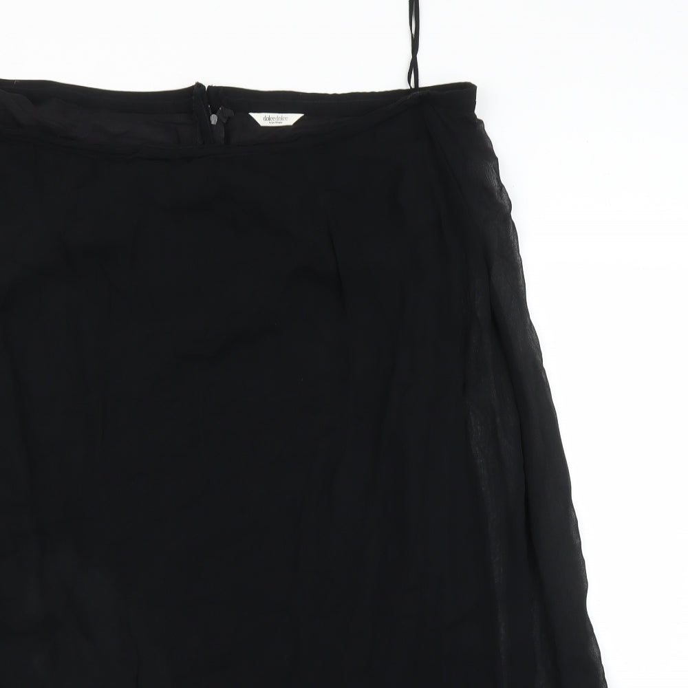 Dolce Dolce Womens Black   A-Line Skirt Size 22