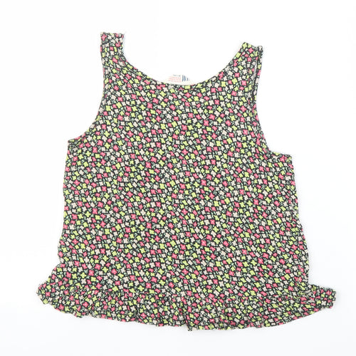 H&M Girls Pink Floral  Basic Tank Size 9 Years