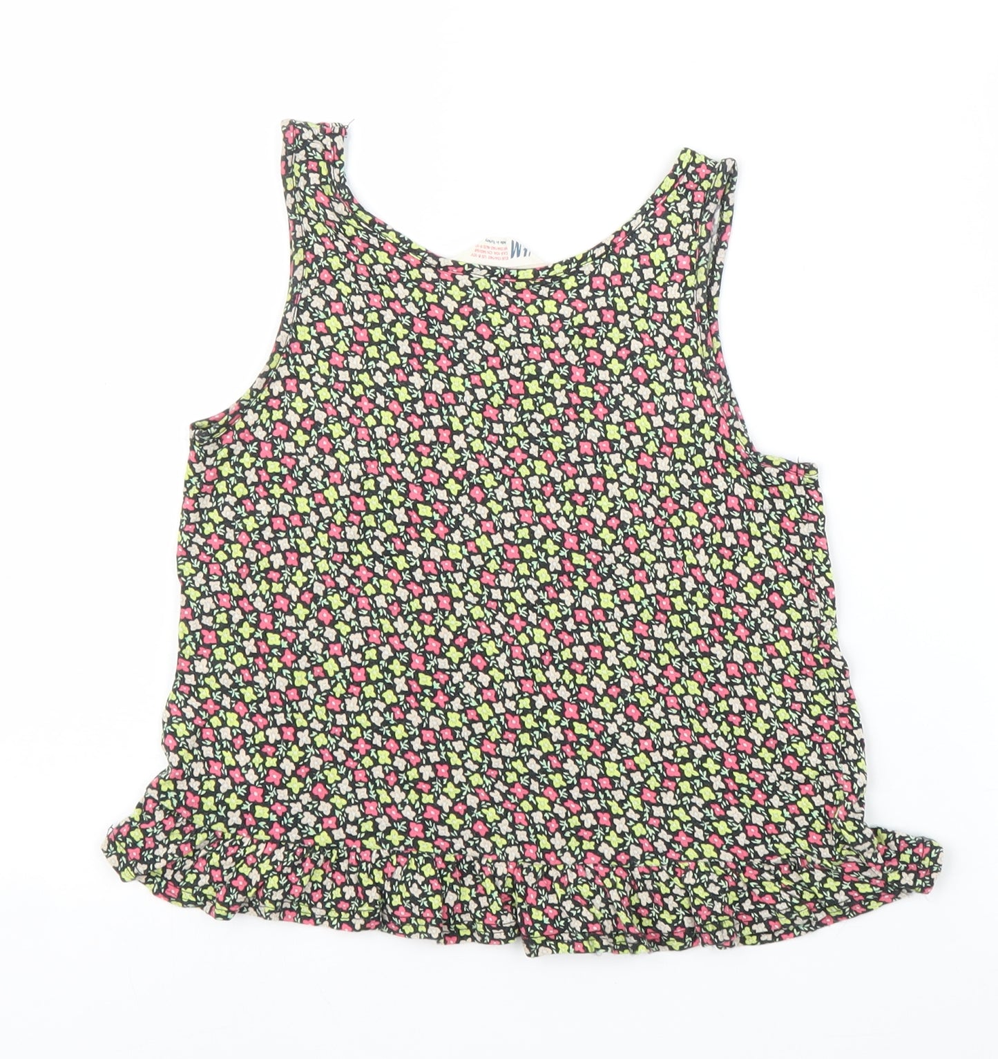 H&M Girls Pink Floral  Basic Tank Size 9 Years