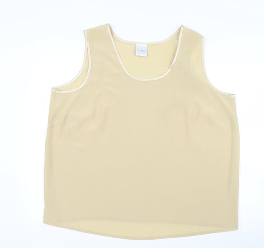 Front view of Classics women’s gold basic blouse, size UK 24