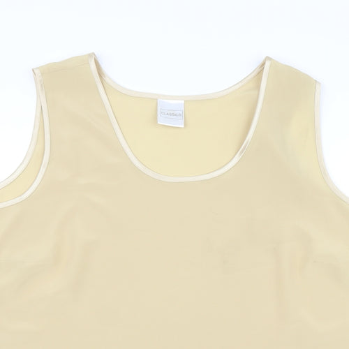 Classics Womens Gold   Basic Blouse Size 24