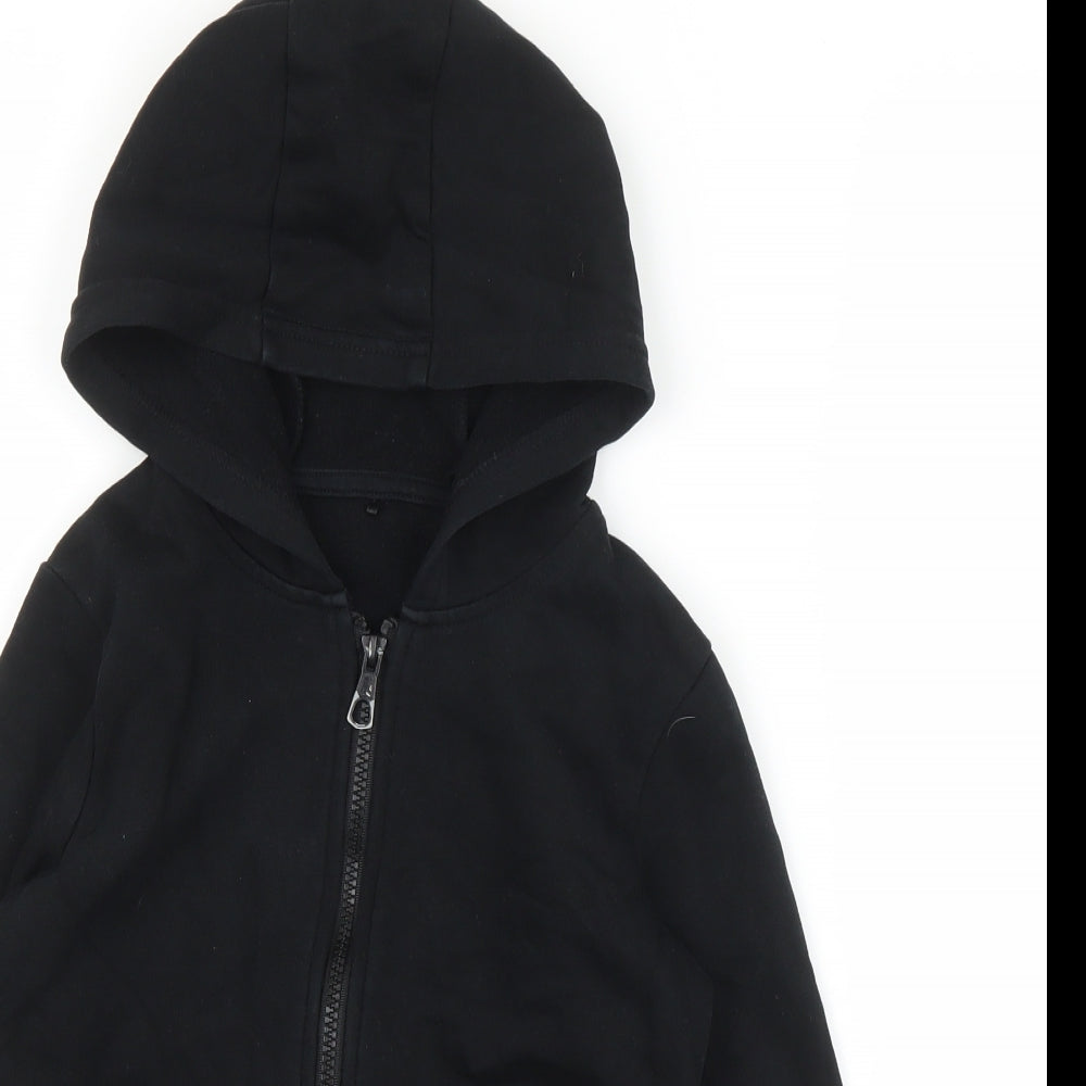 George Boys Black   Full Zip Hoodie Size 6-7 Years