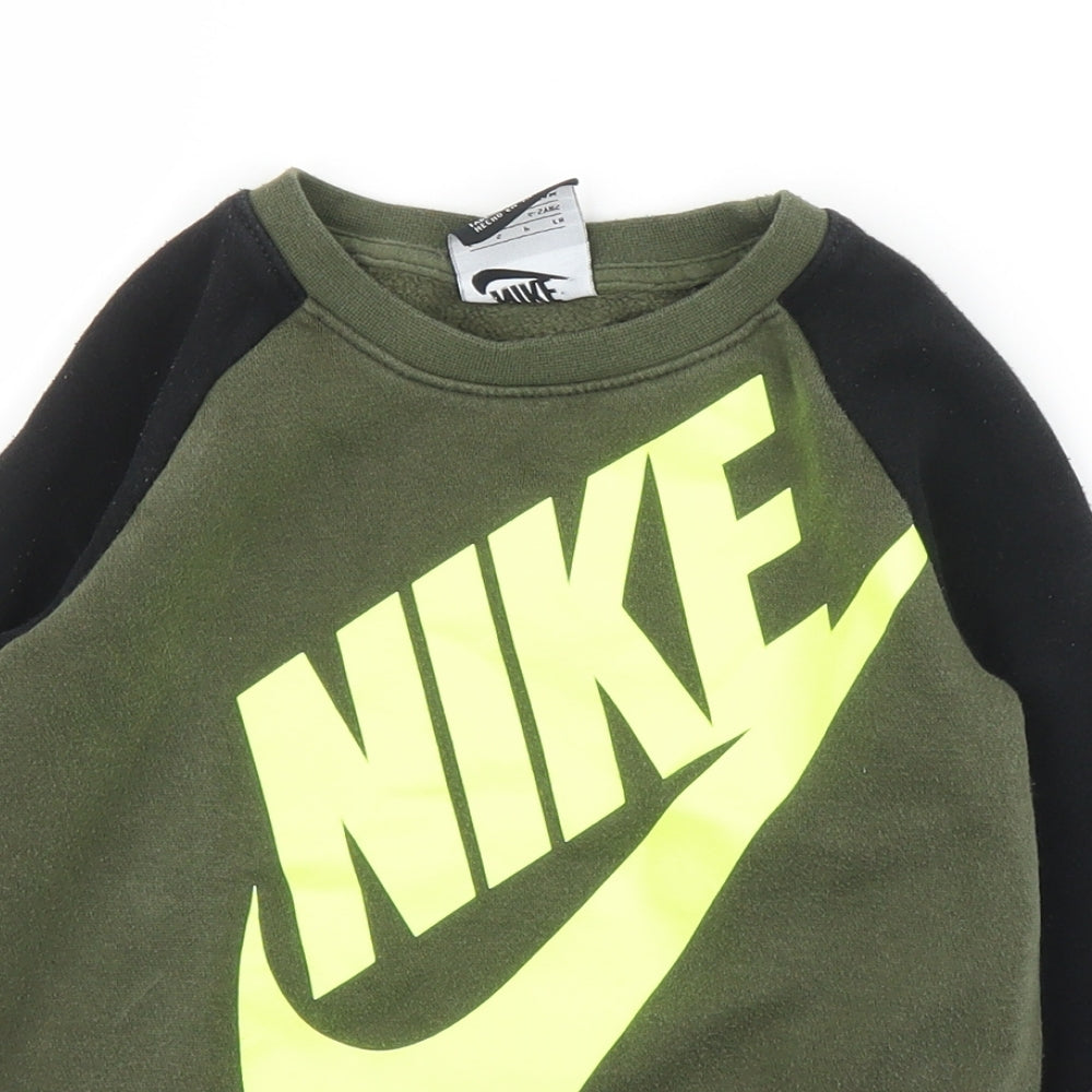 Nike Boys Green   Pullover Jumper Size 4-5 Years