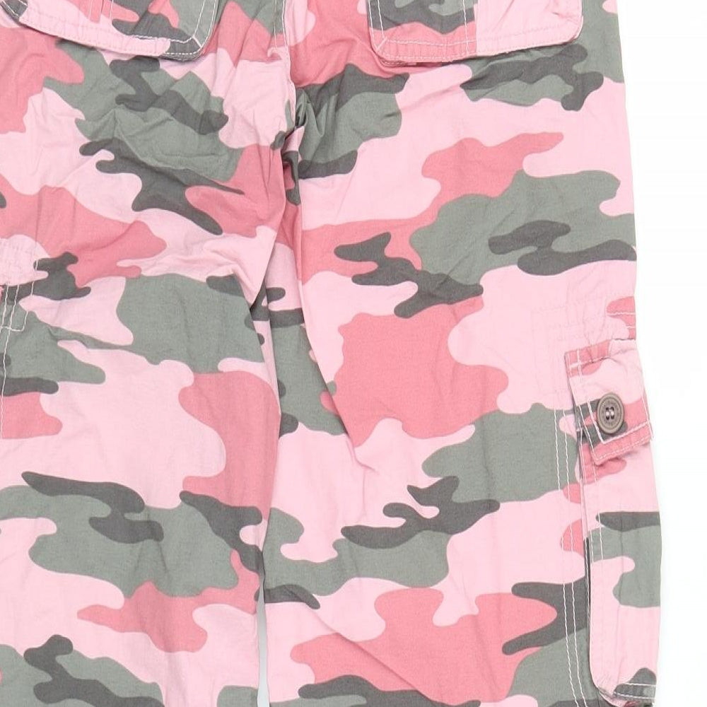 Mini Boden Girls Pink Camouflage  Cargo Trousers Size 13 Years