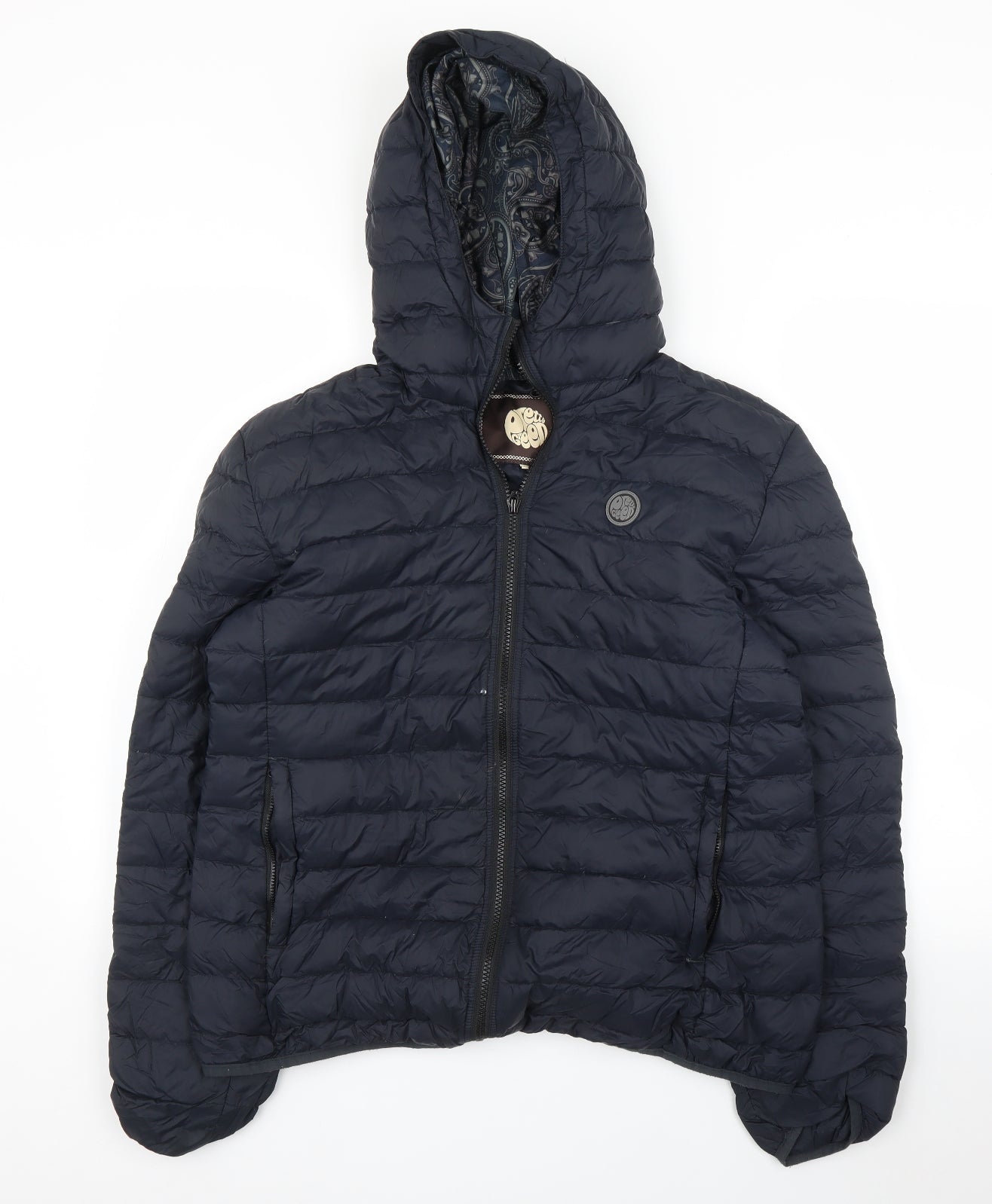 Pretty Green Womens Blue   Puffer Jacket Coat Size L