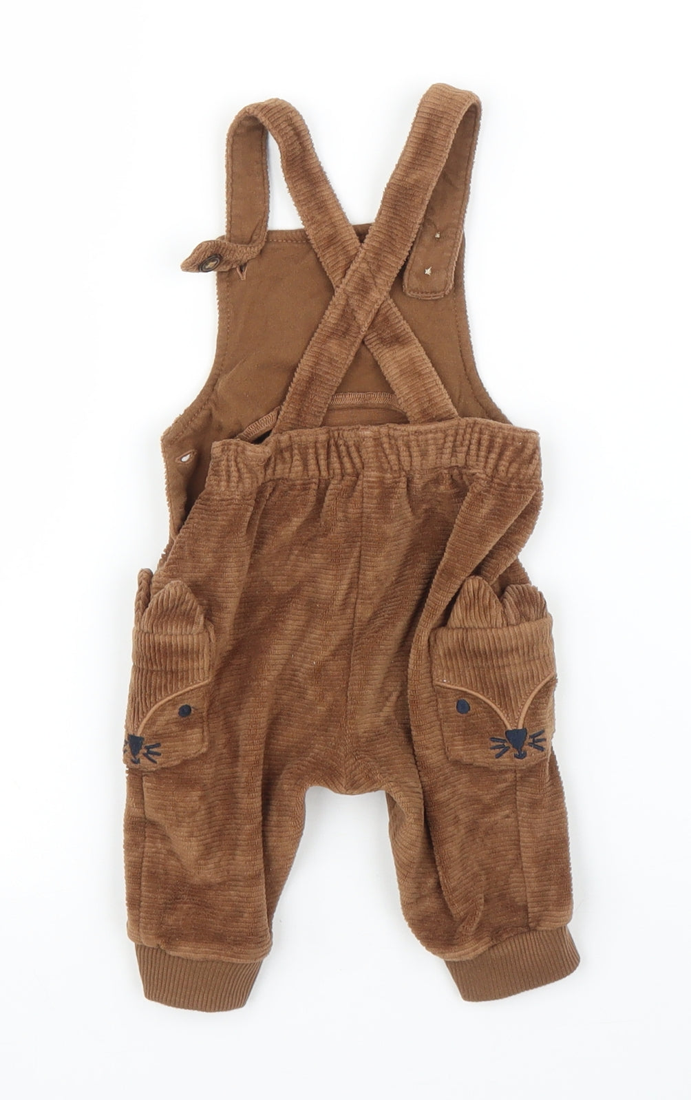 George Baby Brown  Corduroy Dungaree One-Piece Size 0-3 Months