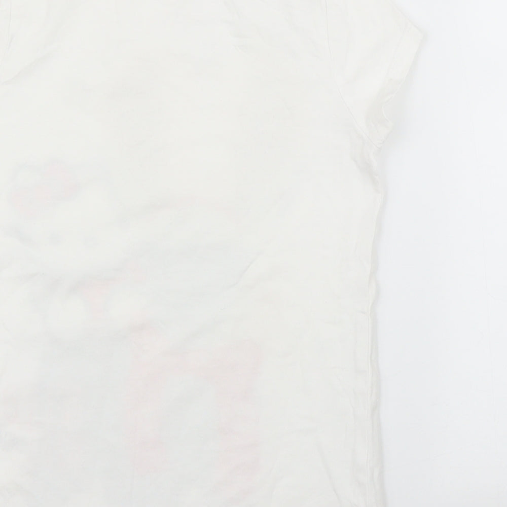 George Girls White   Basic T-Shirt Size 9 Years  - Christmas, Hello Kitty