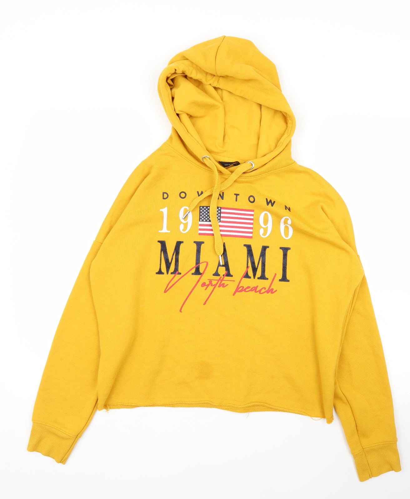 New Look Womens Yellow   Pullover Hoodie Size 10