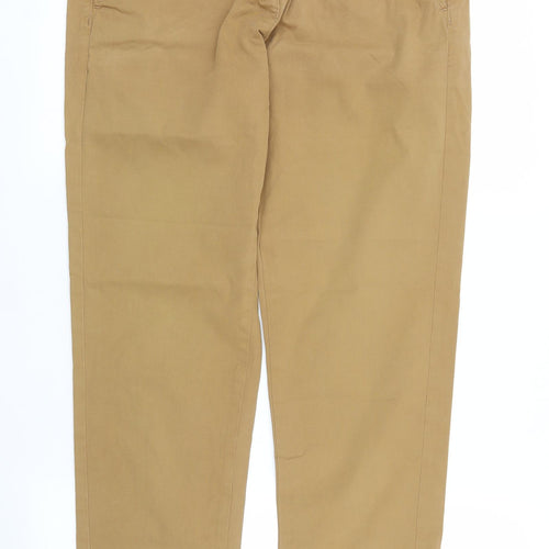 M&S Womens Beige   Chino Trousers Size 12 L29 in