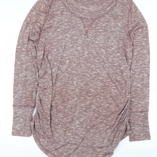 Liz Lange Womens Purple  Rayon Basic Blouse Size L