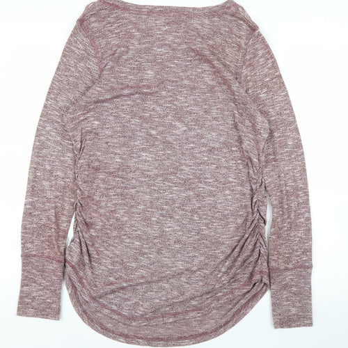 Liz Lange Womens Purple  Rayon Basic Blouse Size L