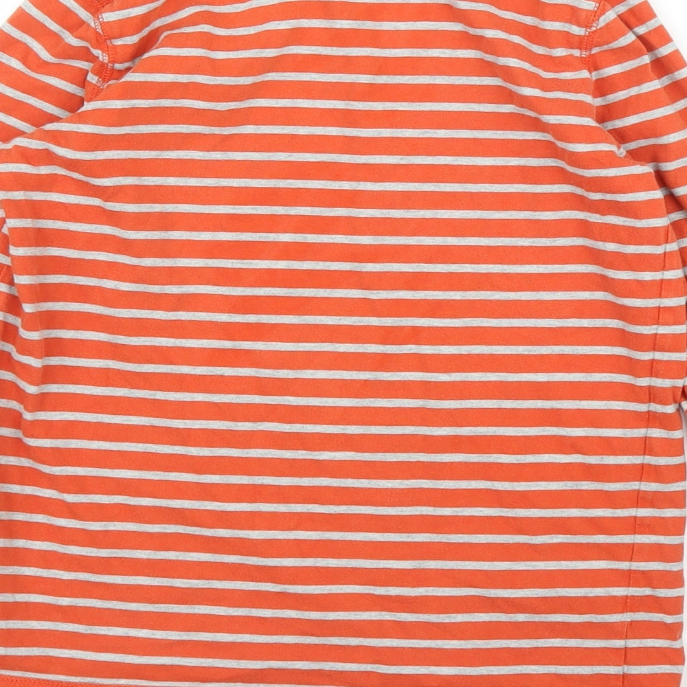 Boden Girls Orange Striped  Basic T-Shirt Size 11 Years