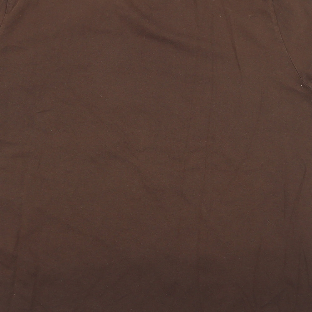 East Coast Womens Brown Floral  Basic T-Shirt Size 26