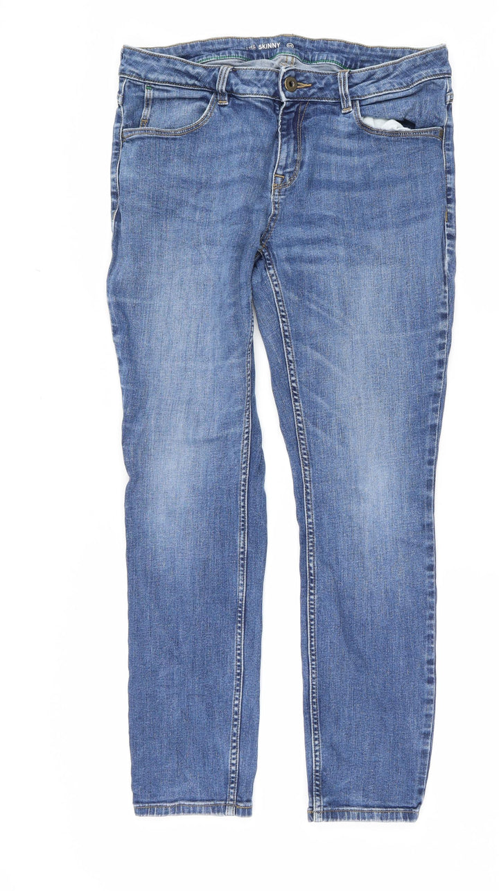 Preworn Womens Blue Straight Jeans Size 34 L28 in