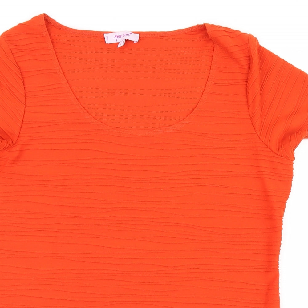 Marks and Spencer Womens Red   Basic T-Shirt Size 14