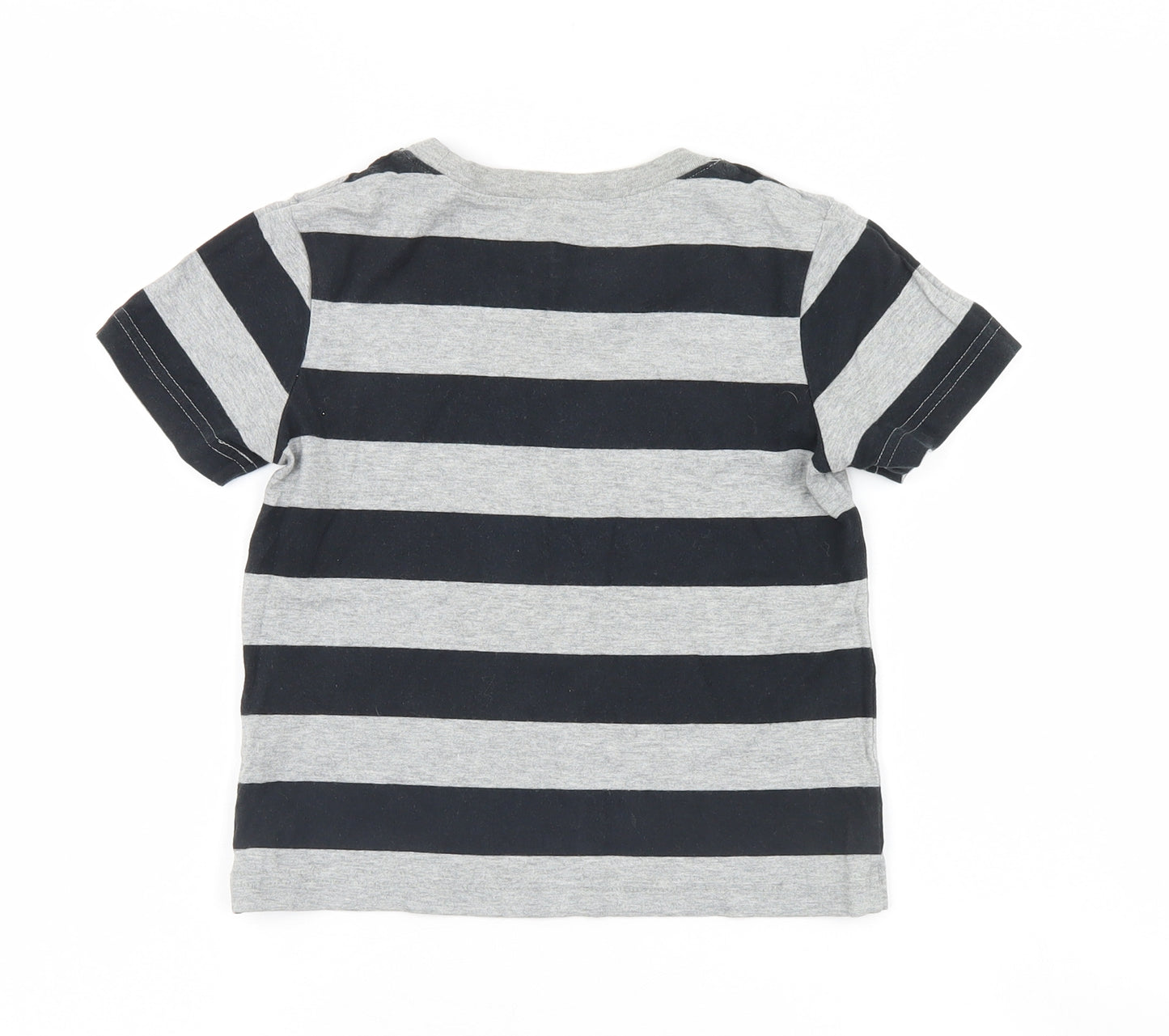 Nike Boys Green Striped  Basic T-Shirt Size 4 Years