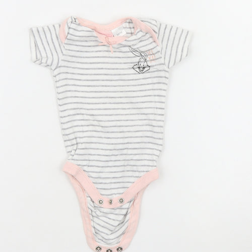Looney Toons Girls Multicoloured Striped  Babygrow One-Piece Size 0-3 Months