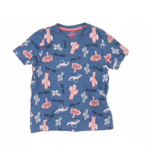 IUPILU Boys Blue   Basic T-Shirt Size 5-6 Years