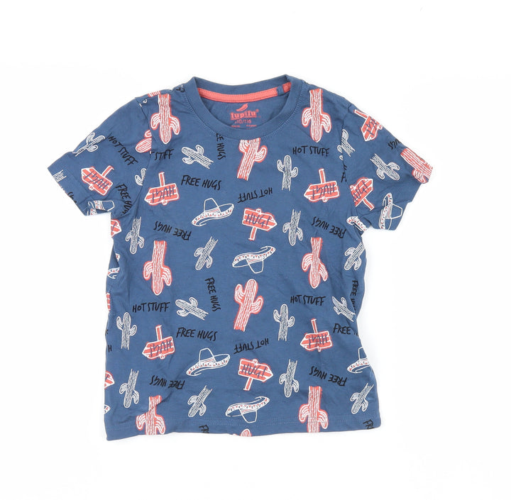 IUPILU Boys Blue Basic T-Shirt Size 5-6 Years