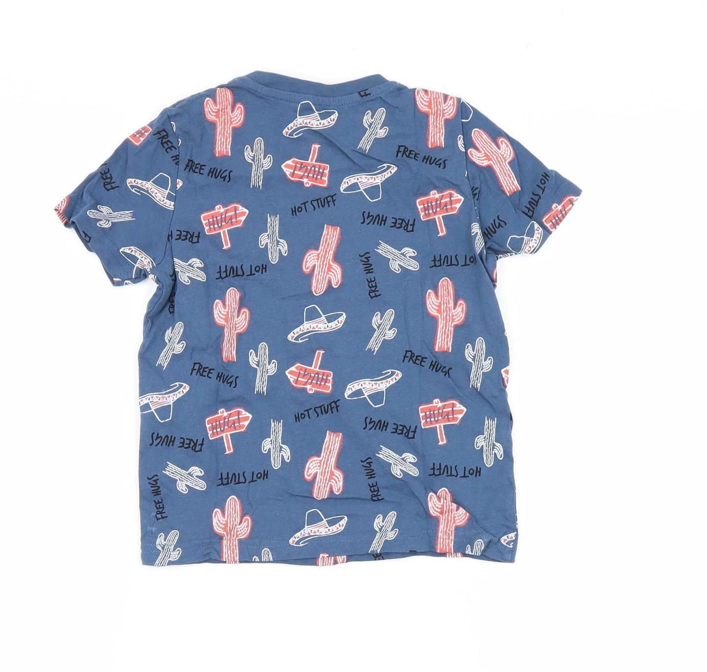 IUPILU Boys Blue   Basic T-Shirt Size 5-6 Years