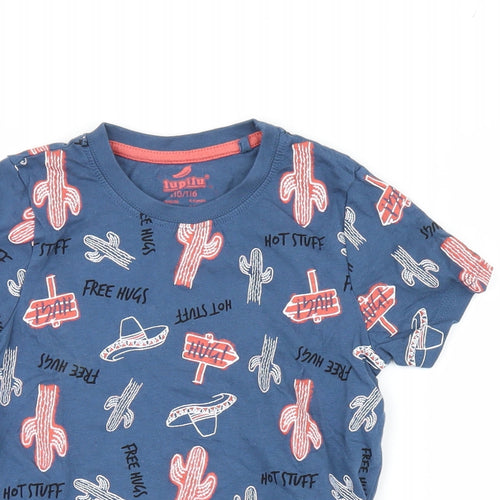 IUPILU Boys Blue   Basic T-Shirt Size 5-6 Years