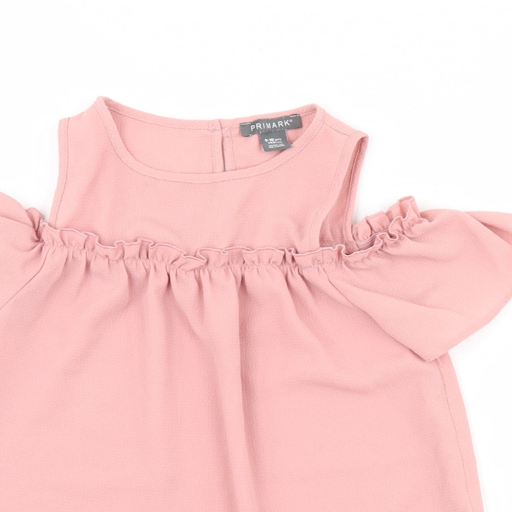 Primark Girls Pink   Basic Blouse Size 9-10 Years