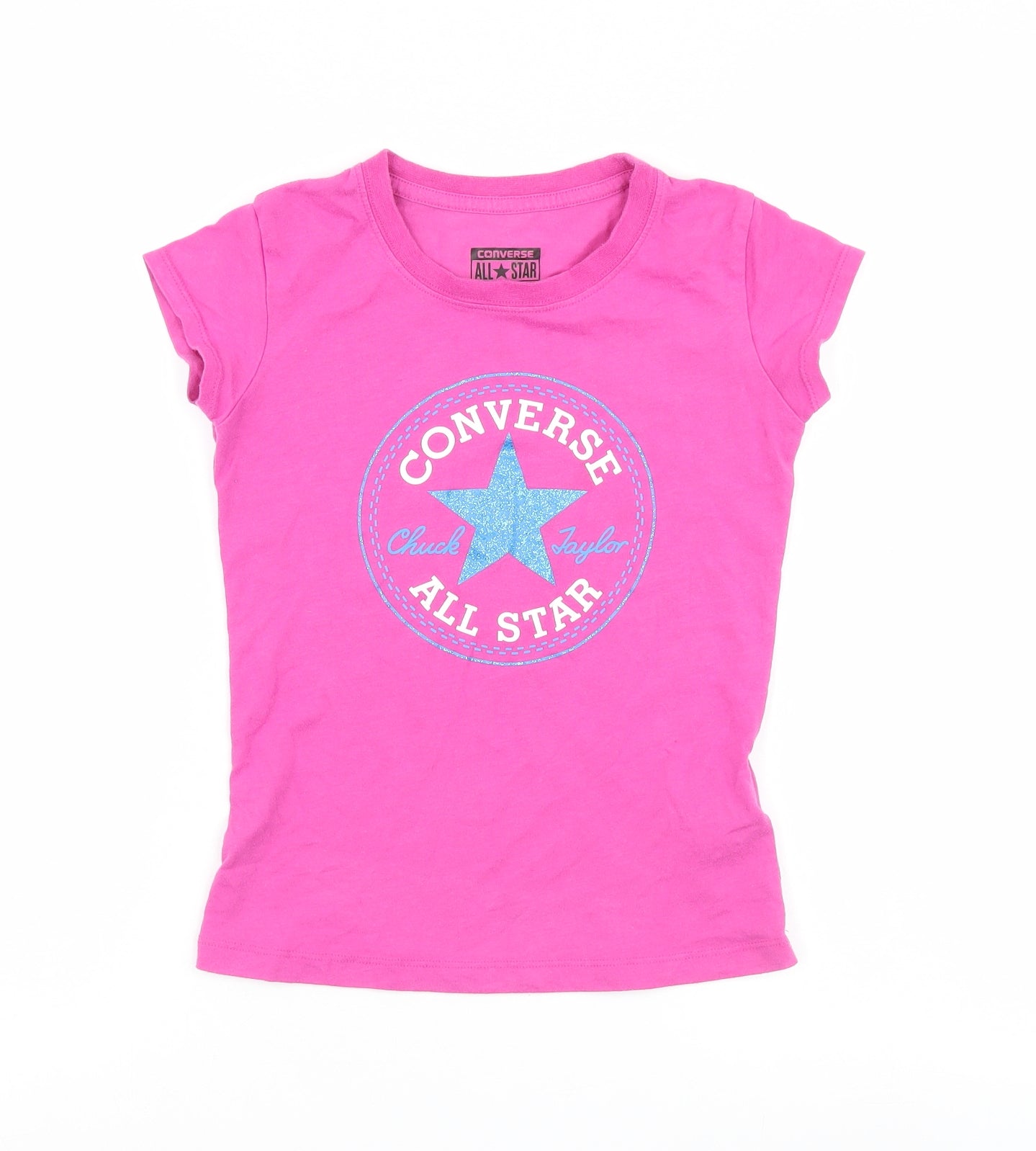 Converse Girls Pink   Basic T-Shirt Size 9-10 Years