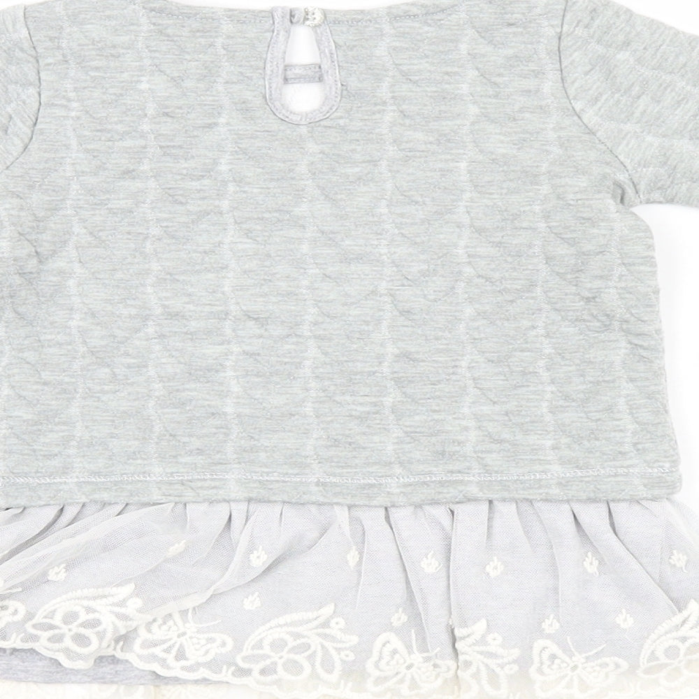 F&F Girls Grey   Basic Casual Size 6-9 Months