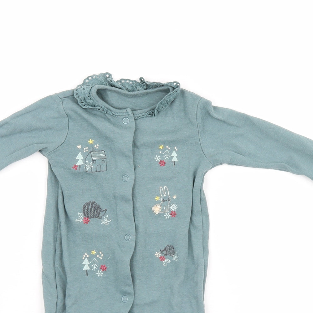 George Girls Blue   Babygrow One-Piece Size 3-6 Months