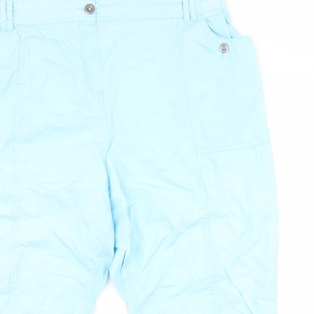 Preworn Womens Blue   Cropped Trousers Size 26 L21.5 in