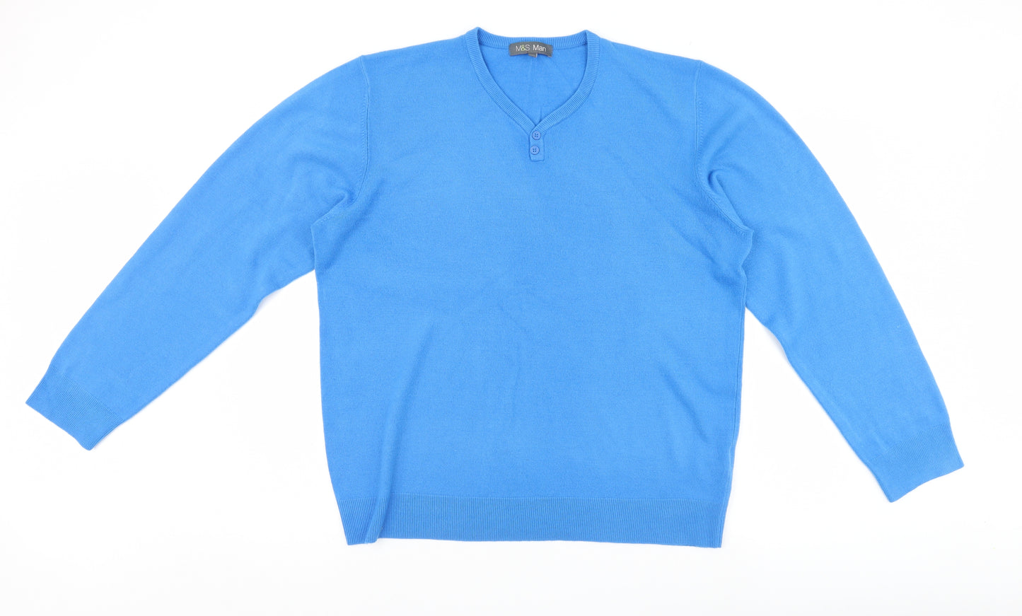 Marks and Spencer Mens Blue   Pullover Jumper Size XL