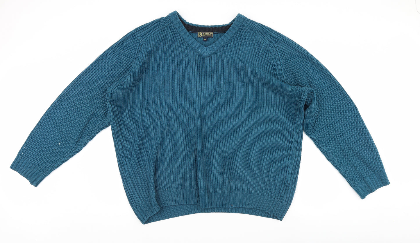 PG Field Mens Blue   Henley Jumper Size XL