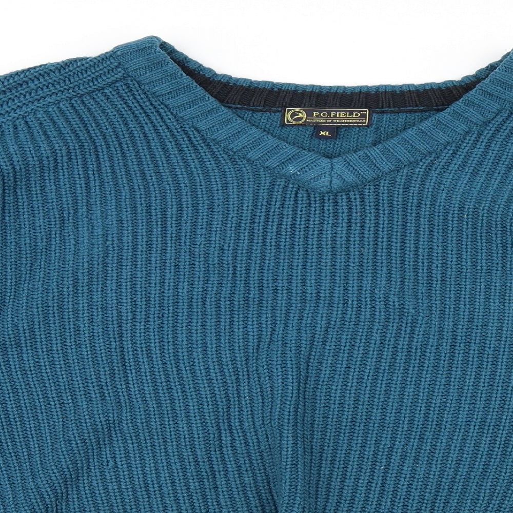 PG Field Mens Blue   Henley Jumper Size XL