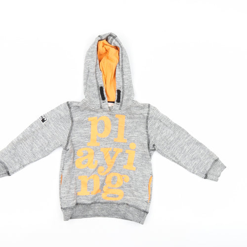 H&M Boys Grey   Pullover Hoodie Size 5-6 Years