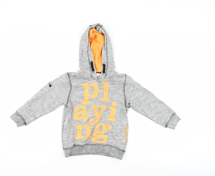 H&M Boys Grey   Pullover Hoodie Size 5-6 Years