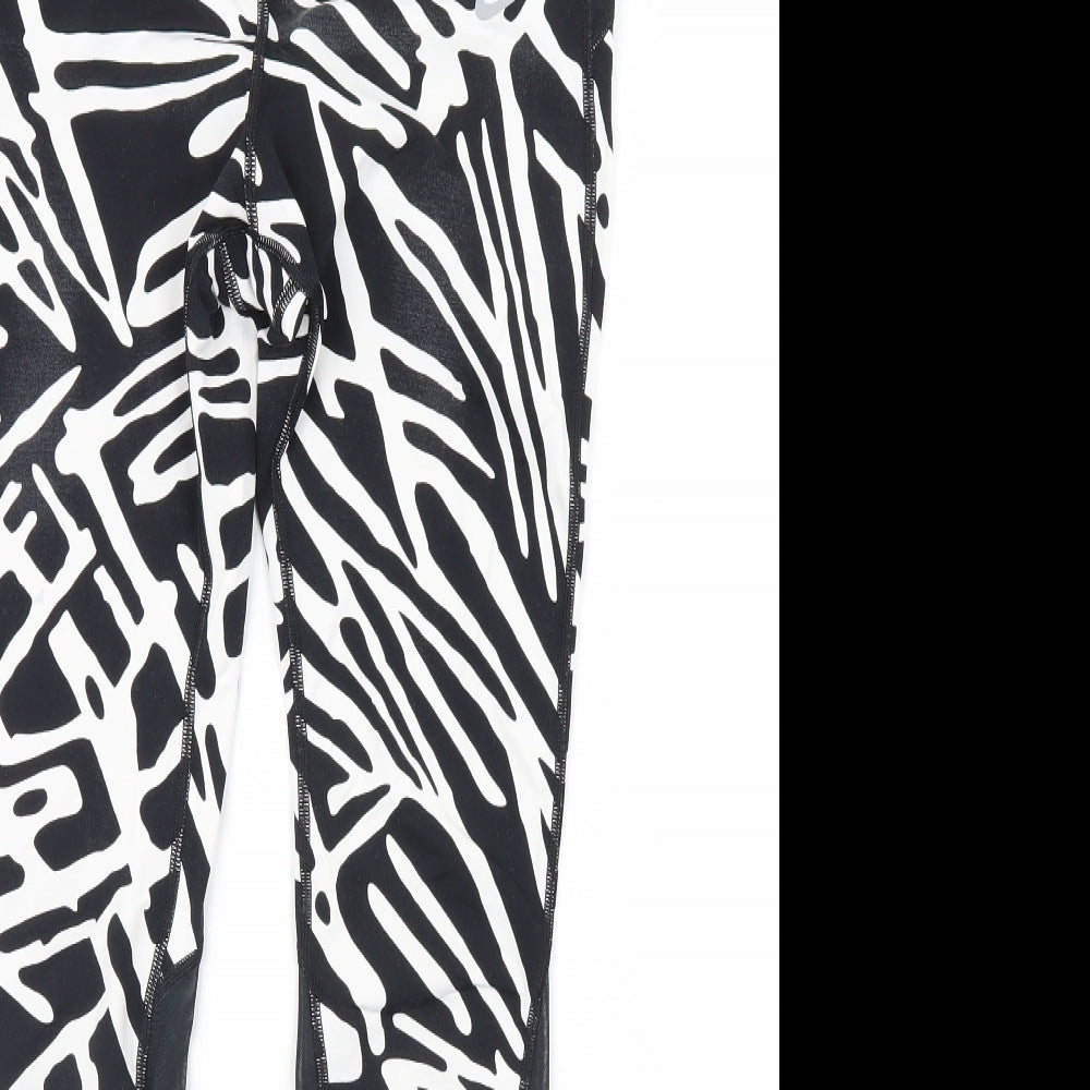Nike Womens Ivory Animal Print  Compression Leggings Size L
