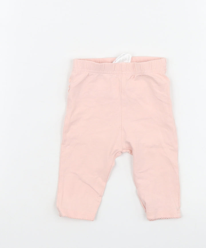 George Girls Pink   Jogger Leggings Size 3-6 Months