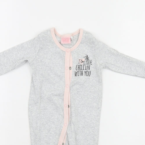 Looney Toons Girls Grey   Babygrow One-Piece Size 0-3 Months